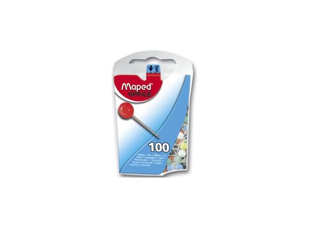 Kartnåler MAPED 2mm ass farger (100) 